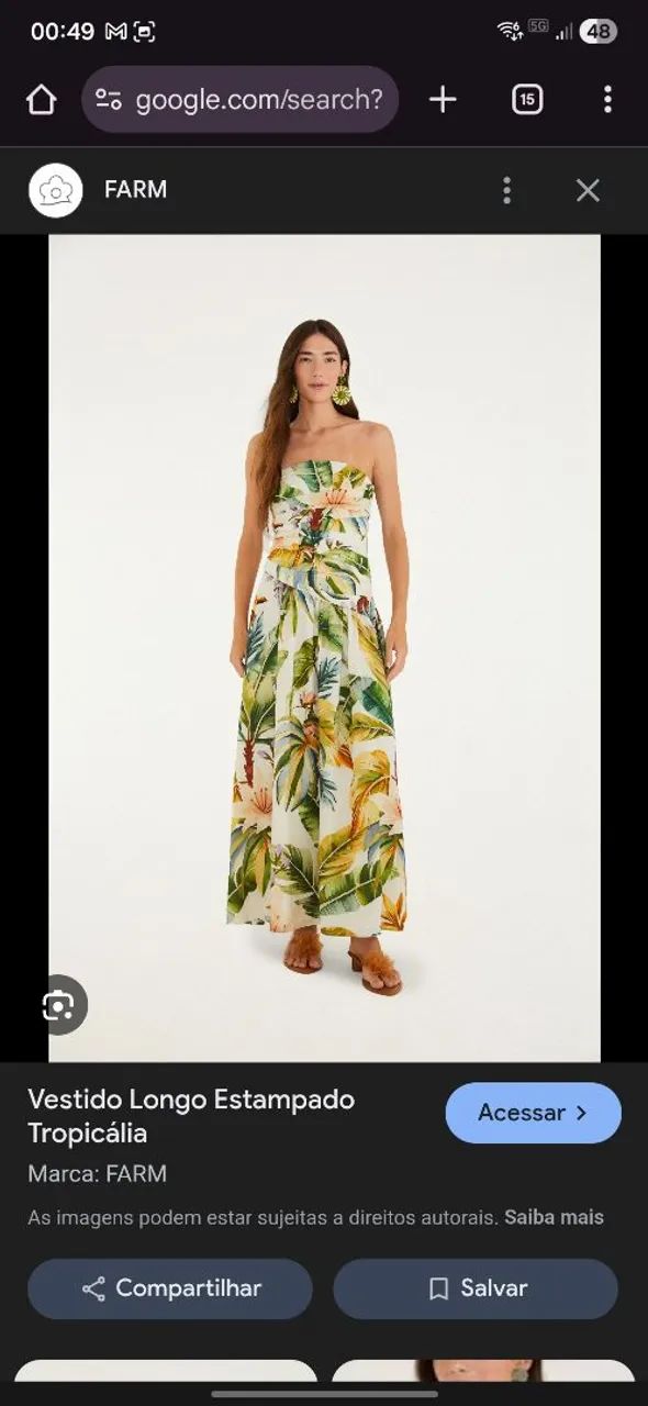 Desapego FARM vestido mídia tomara que caia - Foto 4