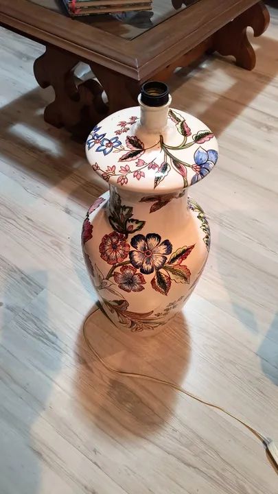 Abajur em Cerâmica Colorido