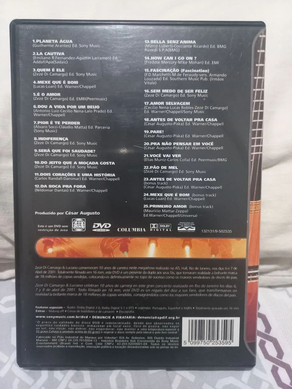 Dvd Zezé di Camargo e luciano ao vivo - Foto 2