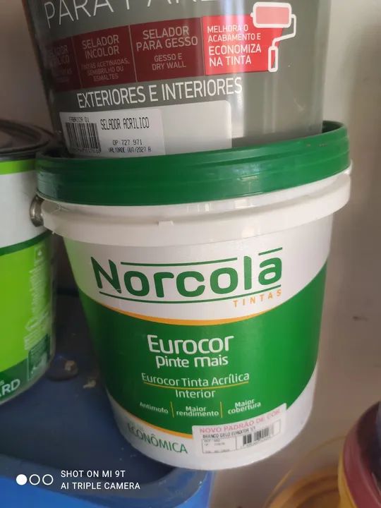 Tinta acrílica interior Eurocor - 18 litros
