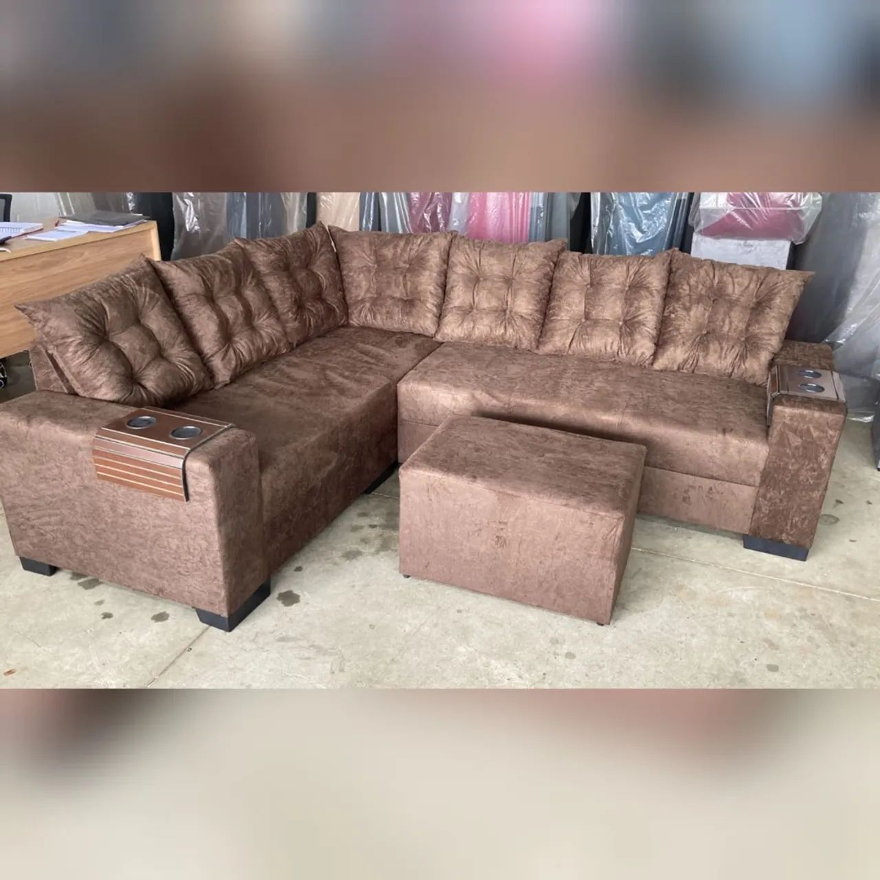 Sofá de canto cinco lugares (///.///) 65082468852611120