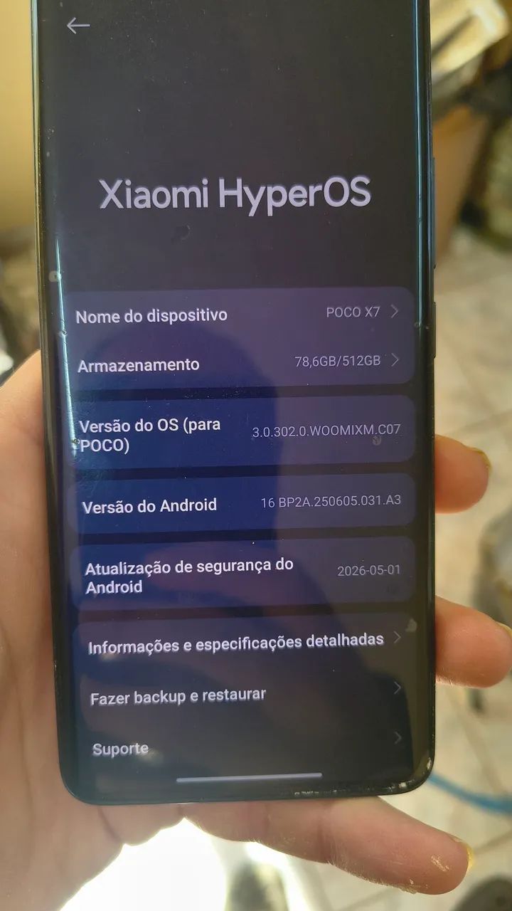 Celular  poco X7 com 12gb ram e 512gb memória preto - Foto 3