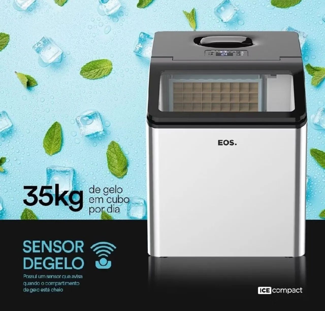 Máquina de gelo eos 35 kg Ice compact inox - Foto 5