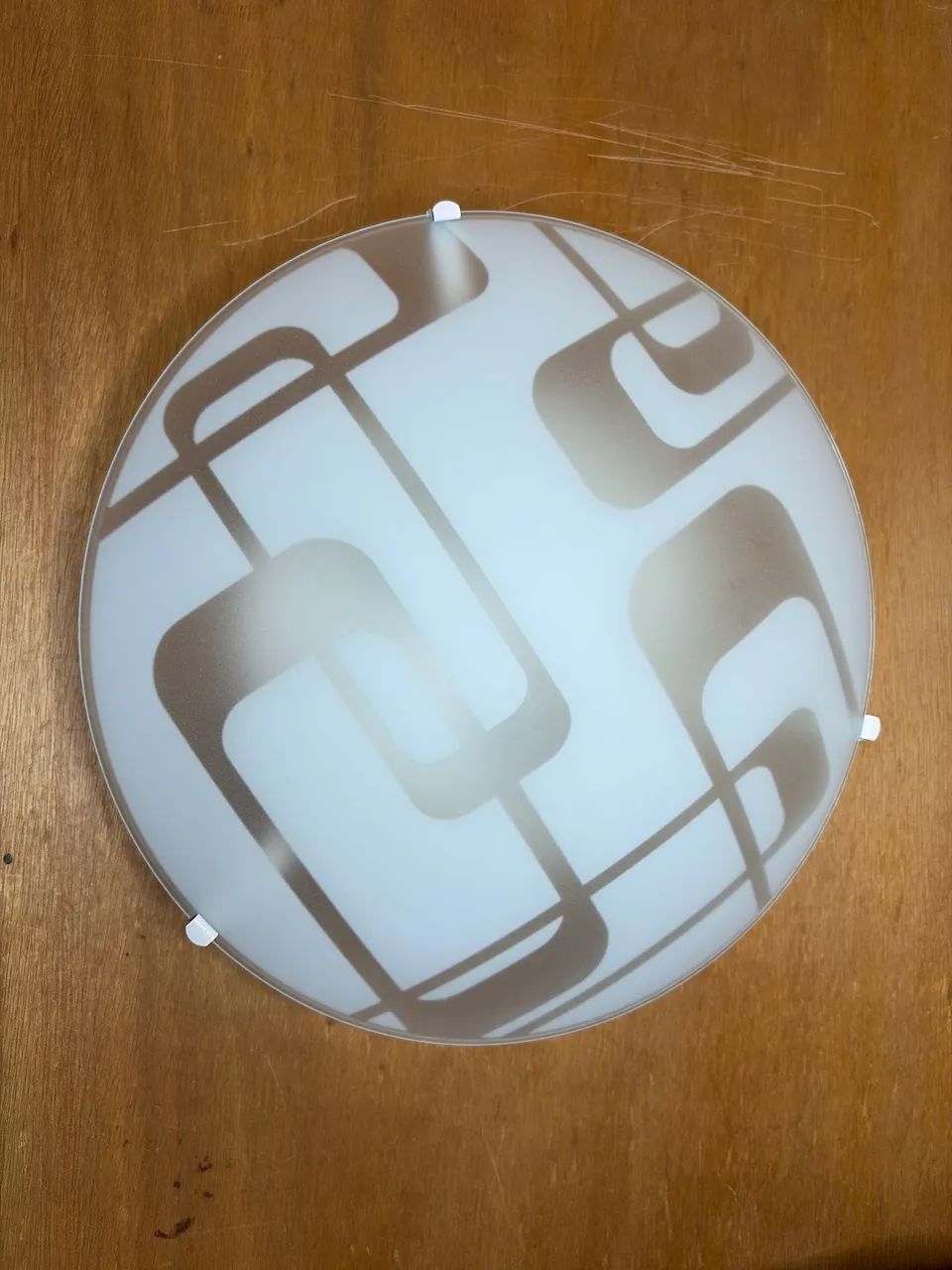 Luminária de Teto Dupla com Cúpula de Vidro