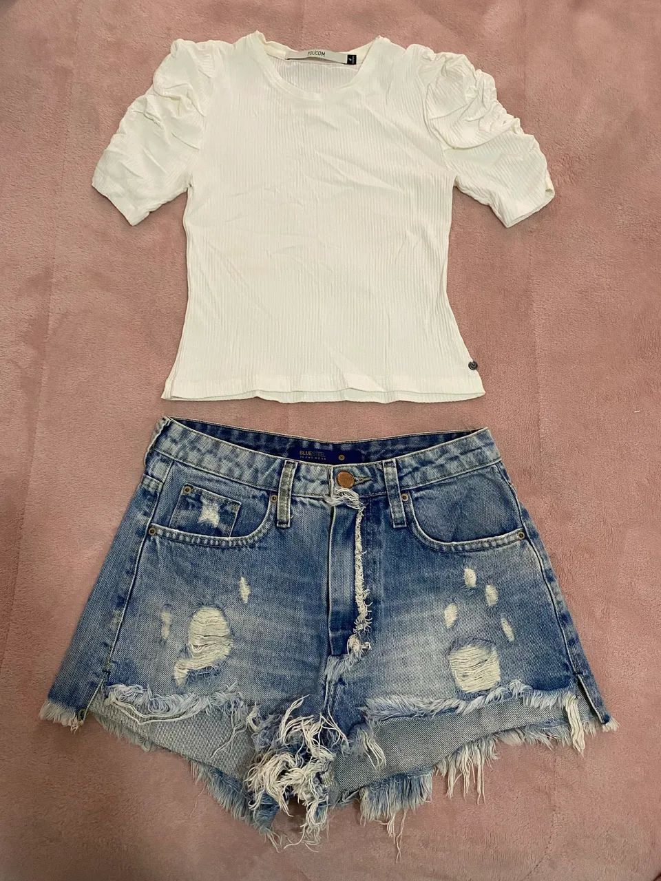 Short jeans 36 + 3 blusas YouCom/Renner - Foto 3