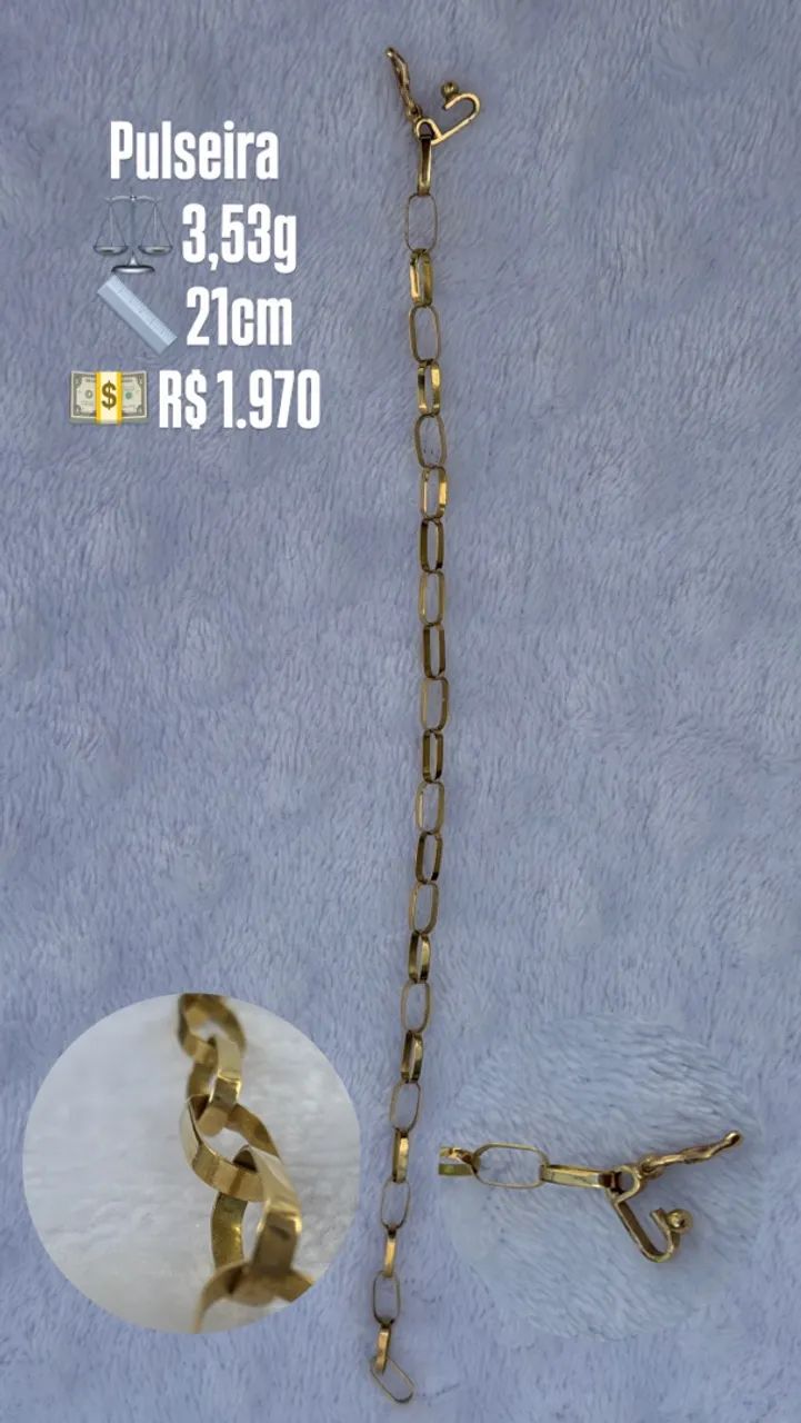 Pulseira de ouro 18k -  3,52g