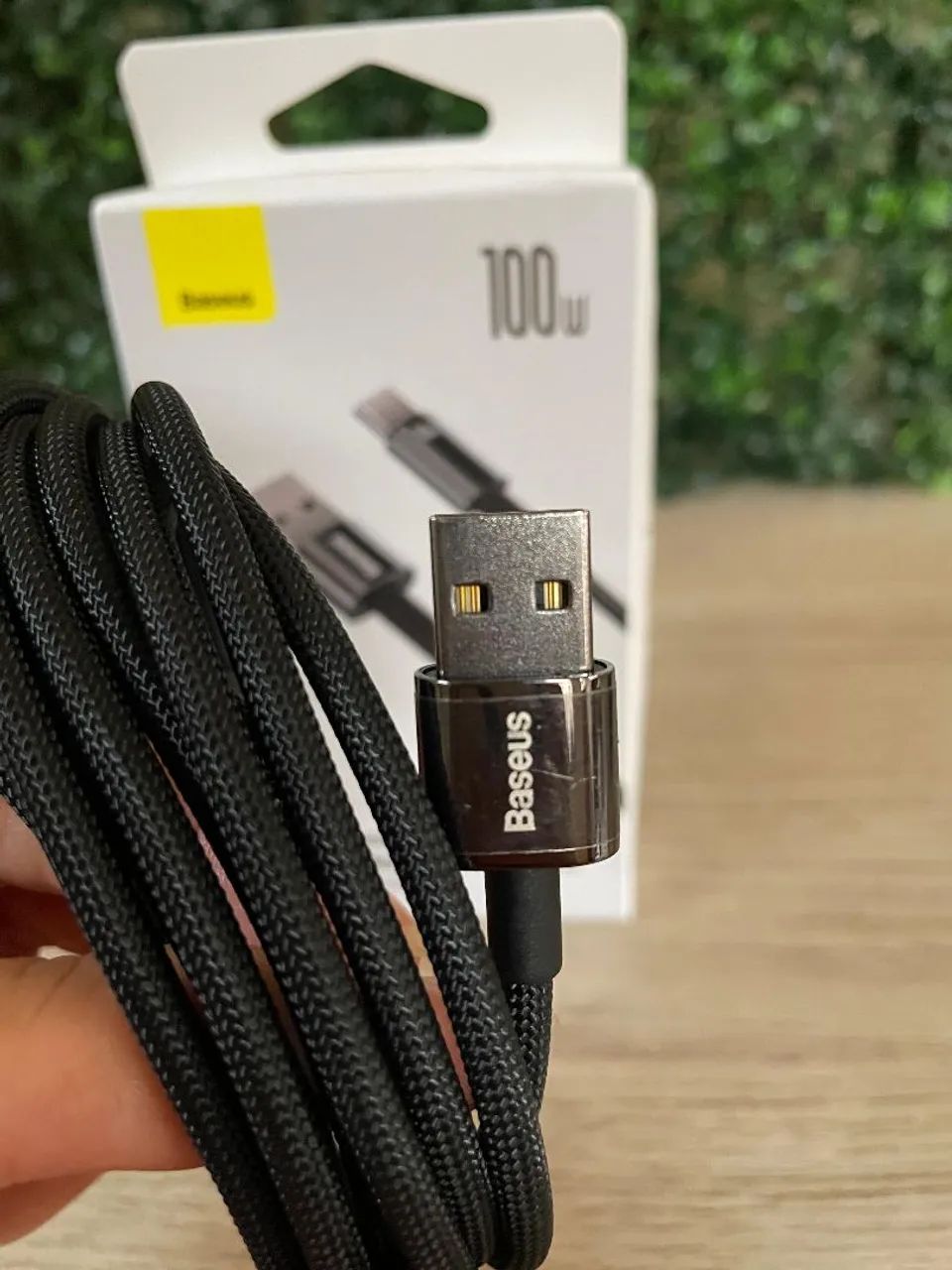 Cabo Baseus Usb-A para C 100W 2M - Foto 3