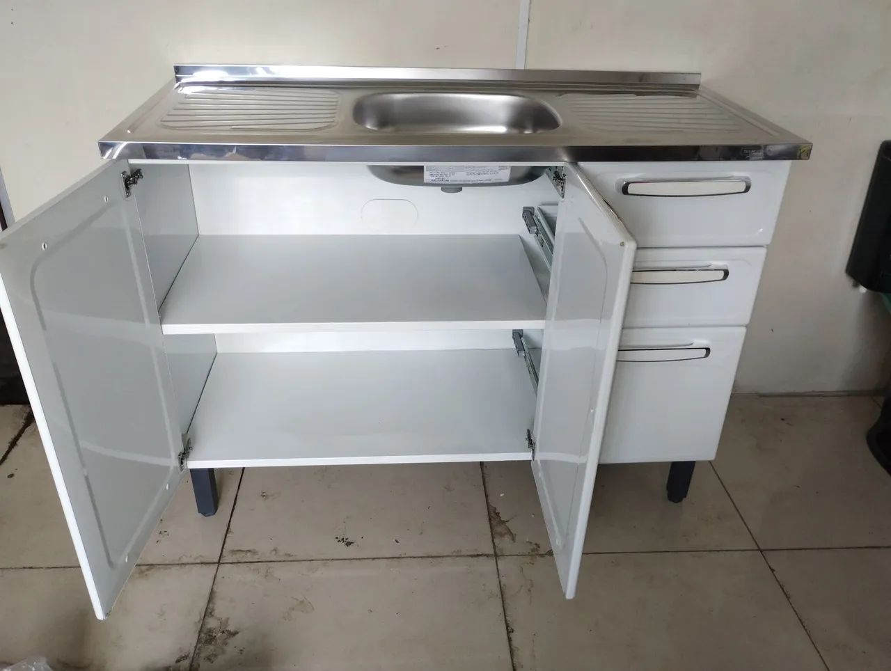 Balcão Bertolini 1,20x0,54 Branco Novo - Foto 3