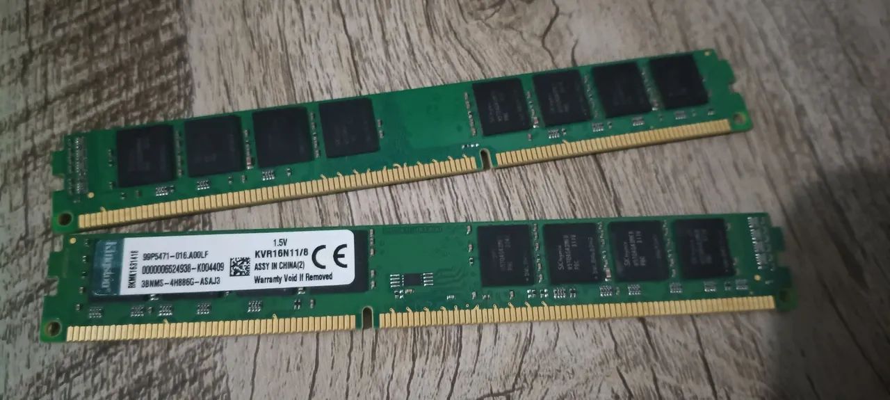 Memória ram 8GB - Funcionando perfeitamente.