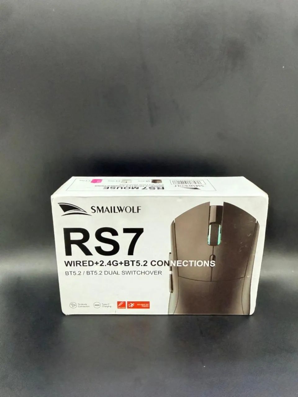 Mouse Gamer Sem Fio Smailwolf RS7 - Bluetooth + 2.4G + USB-C - Foto 5