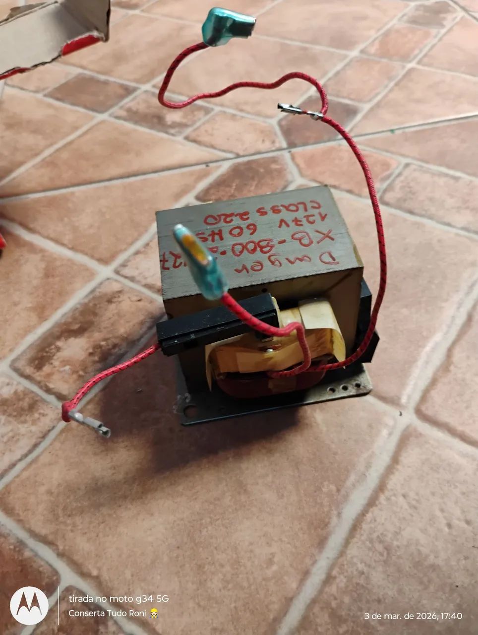 Fonte trafo peça de  microondas 127 v  - Foto 4