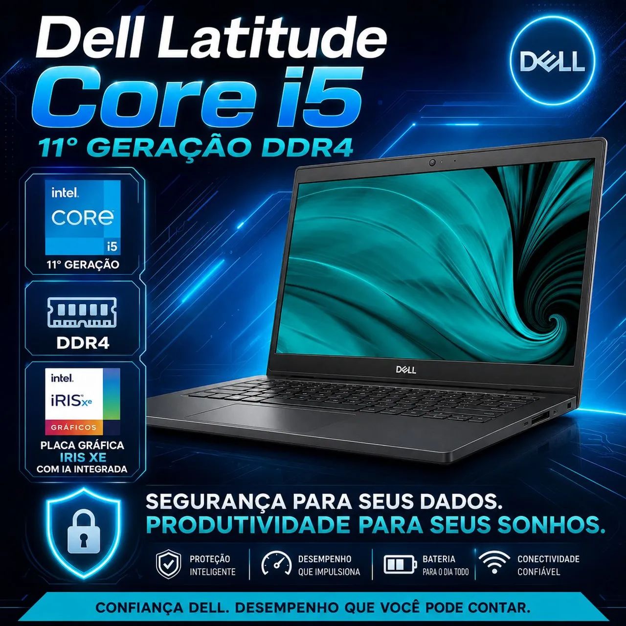 Notebook Dell Latitude Core i5 11° Ger DDR4 (A pronta entrega)
