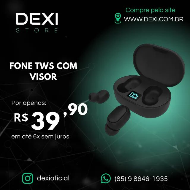 FONE TWS COM VISOR
