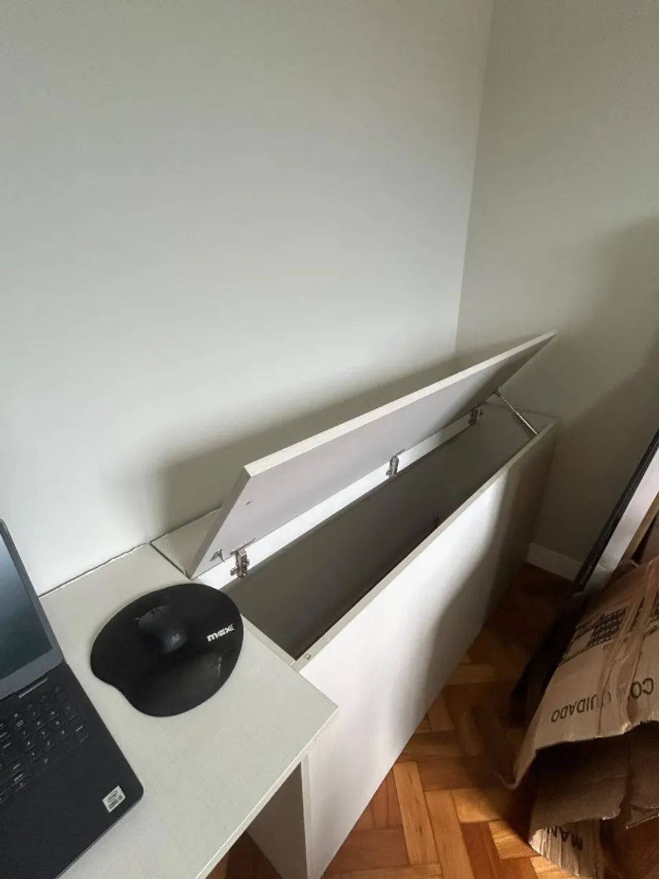 Bancada de escritório com compartimento interno - Foto 4