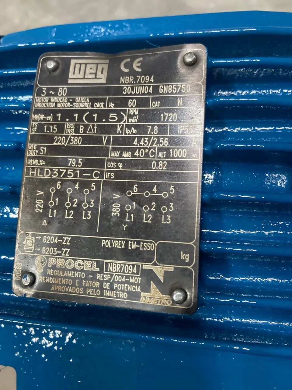 Lote Motores Elétricos 1,5 Cv 1700 Rpm Trifásico  - Foto 3