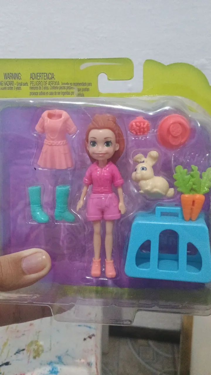 Boneca Polly Pocket Lila e sua coelhinha 