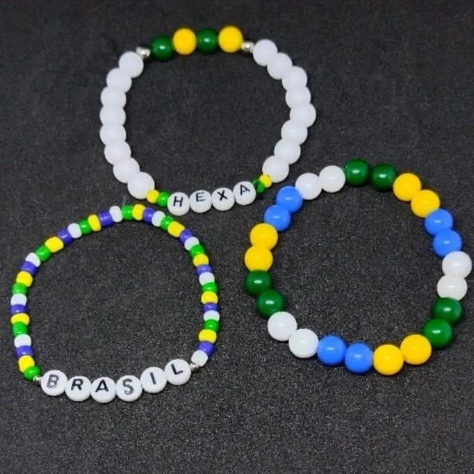 Kit pulseiras BRASIL Rumo ao Hexa