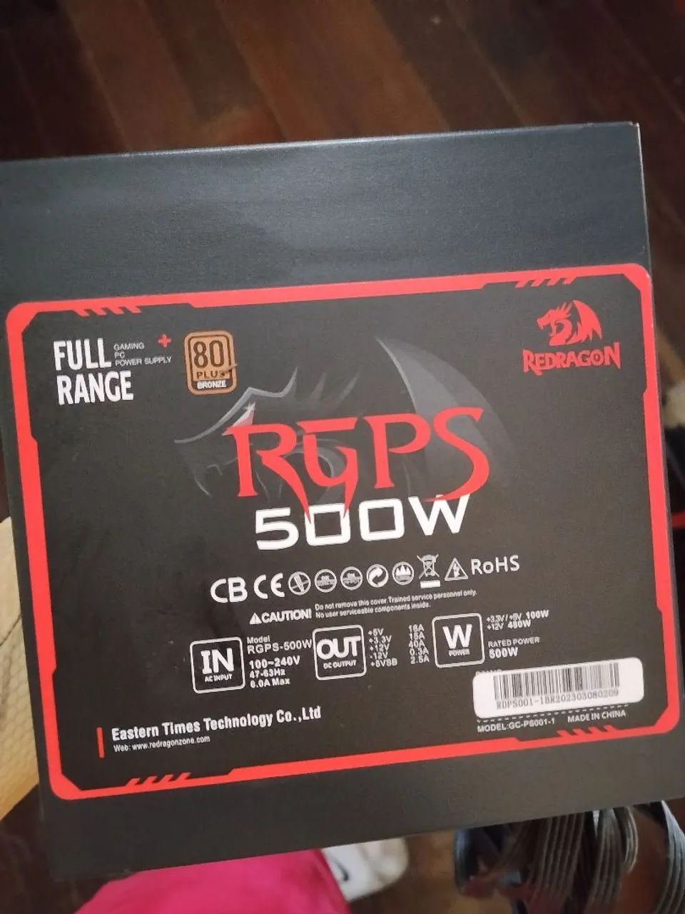 FONTE 500W REDRAGON(FUNCIONANDO PERFEITAMENTE)