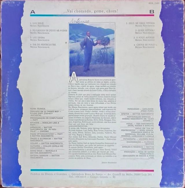 Lp Disco Gospel Evangélico Matos Nascimento - Quer Vitória? - Foto 2
