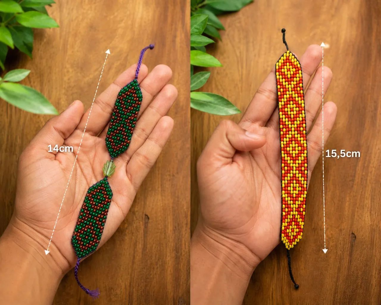 pulseiras artesanais de miçangas feitas à mão - Foto 2