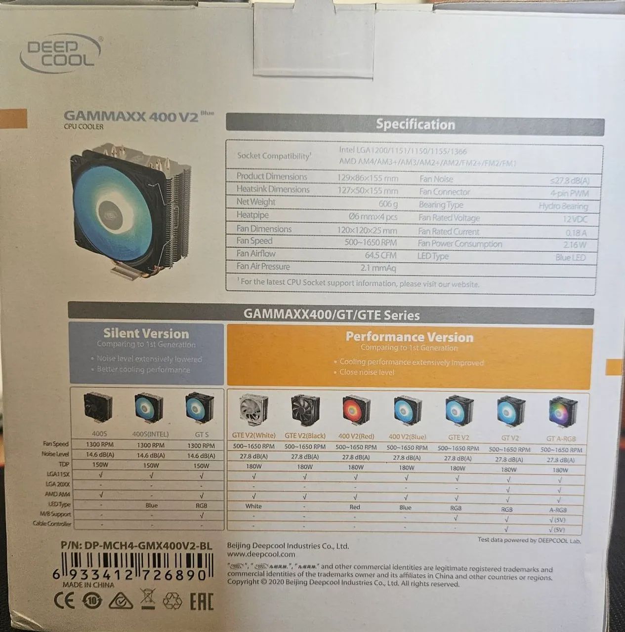 Cooler Deepcool Gammaxx 400 v2 Blue AMD e Intel - Foto 2