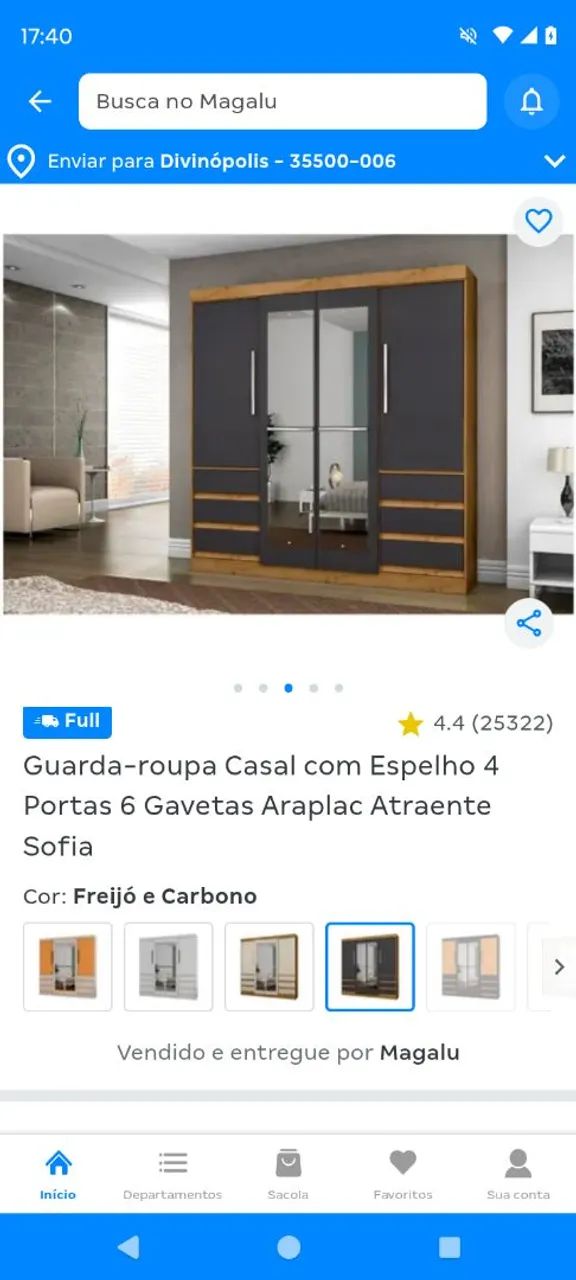 Vendo guarda roupa de casal em ótimo estado . 