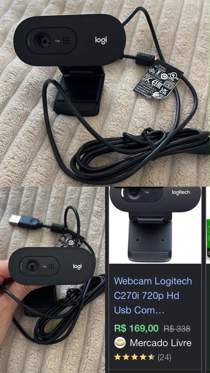 Vendo webcam Logitech 