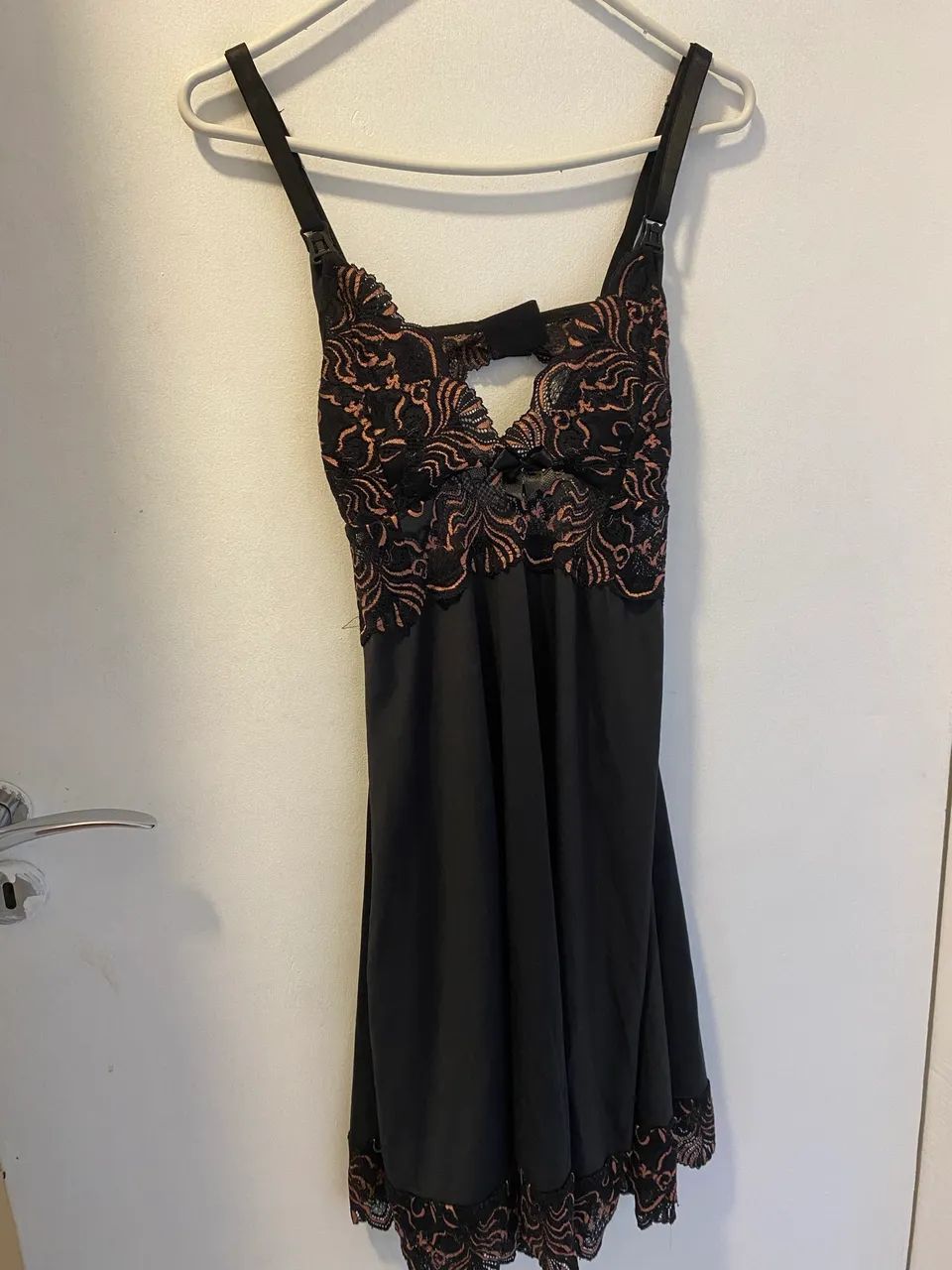 Camisola de amamentação com robe pijama feminino - Foto 2