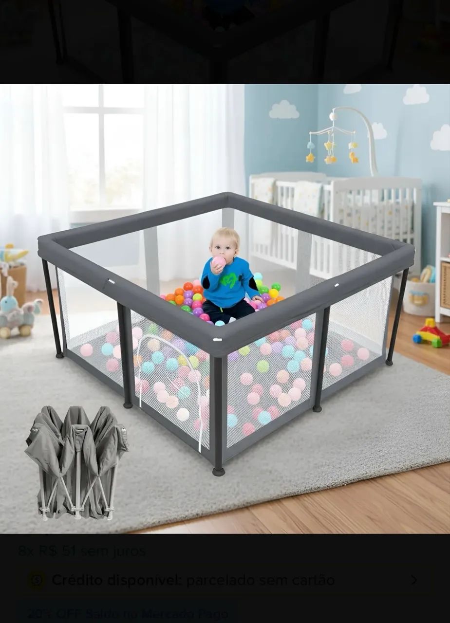 Cercado retrátil para bebê  - Foto 3