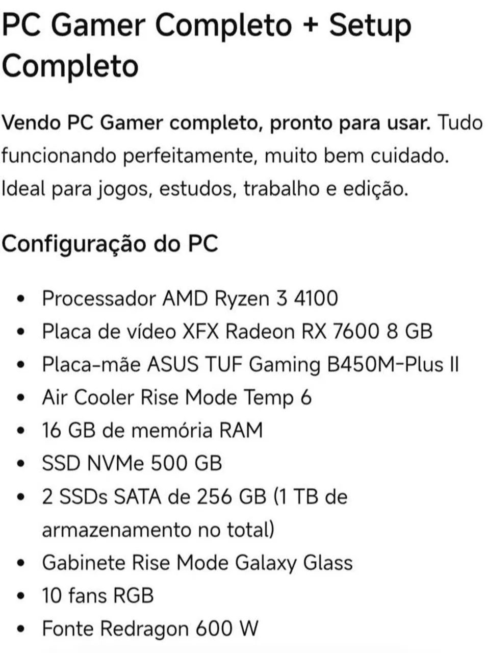 vende-se pc gamer completo - Foto 3