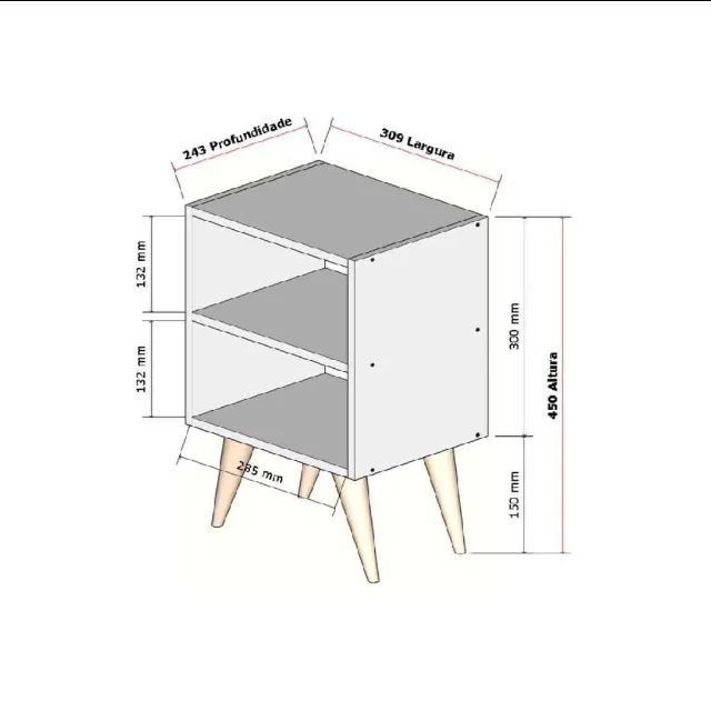 Mesa de Cabeceira de Luxo Palma - Original e Nova na Caixa - Foto 3