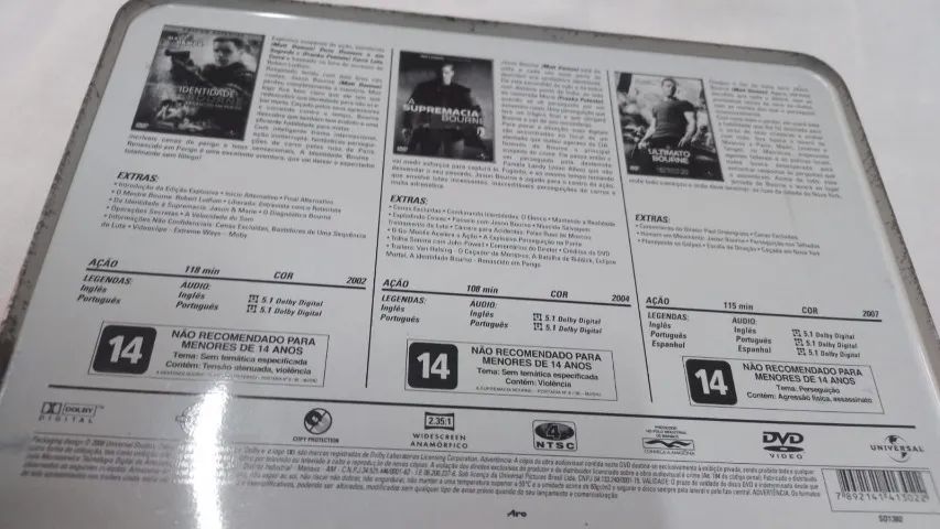 DVD Box De Lata Triplo Bourne Ultimate Collection - 3 Filmes ( 24851 ) - Foto 3