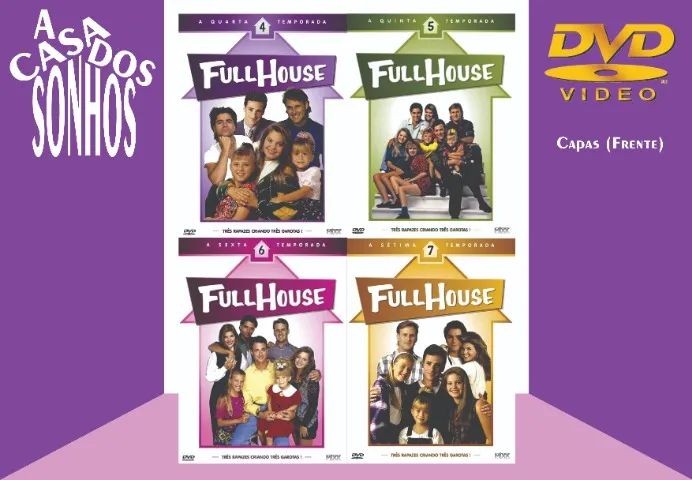 Lote Box DVD Full House - Três é Demais 4 Temporadas - 16 Discos