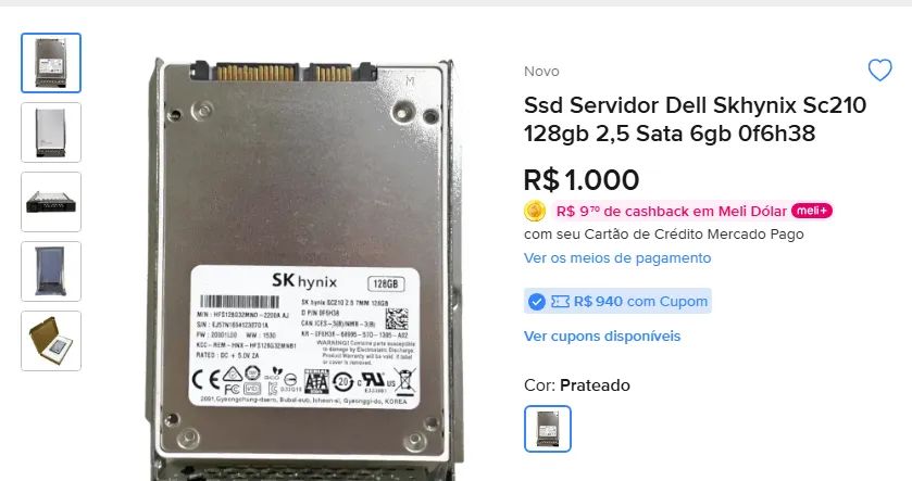 ssd 256GB saude 97% - Foto 4