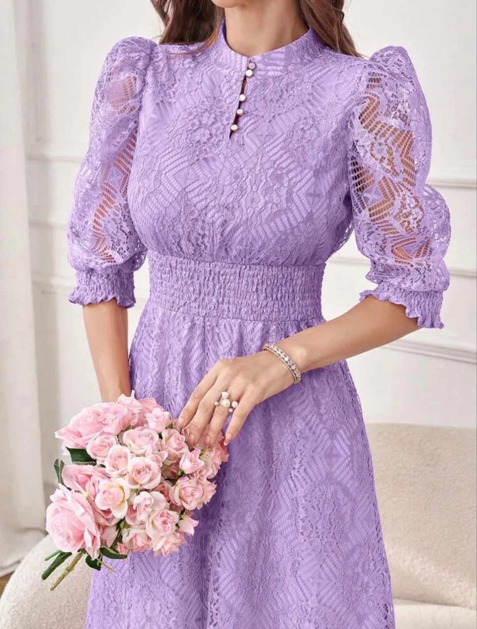 Vestido Social Renda NOVO - Foto 4