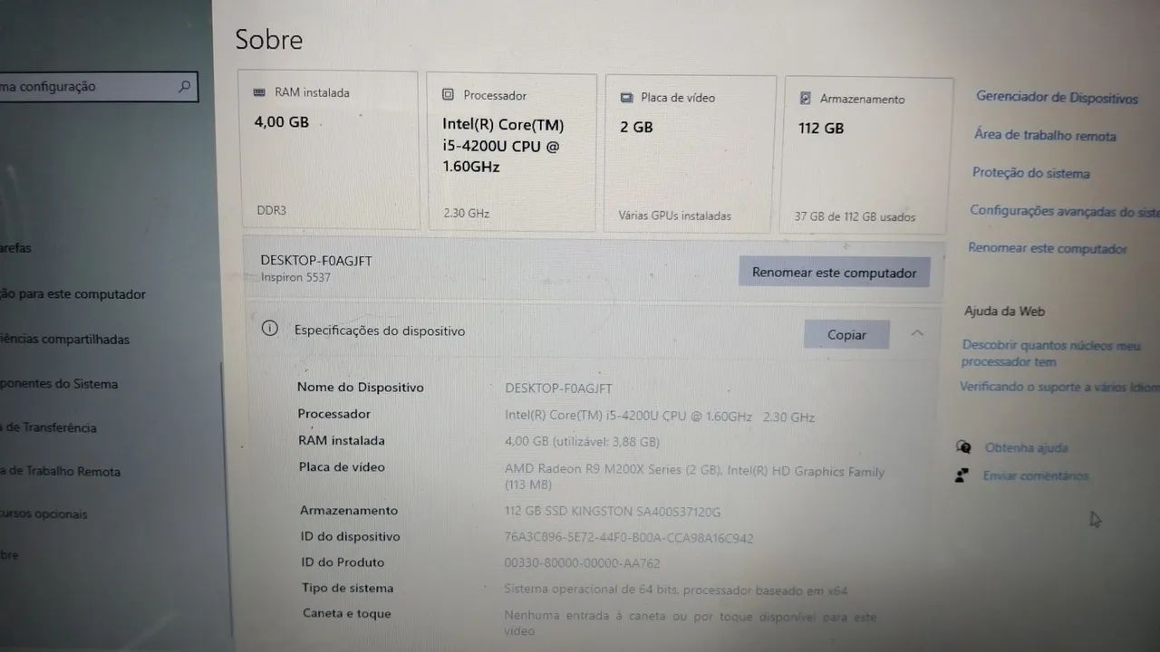 Notebook dell inspiron 5537 i5 - Foto 4