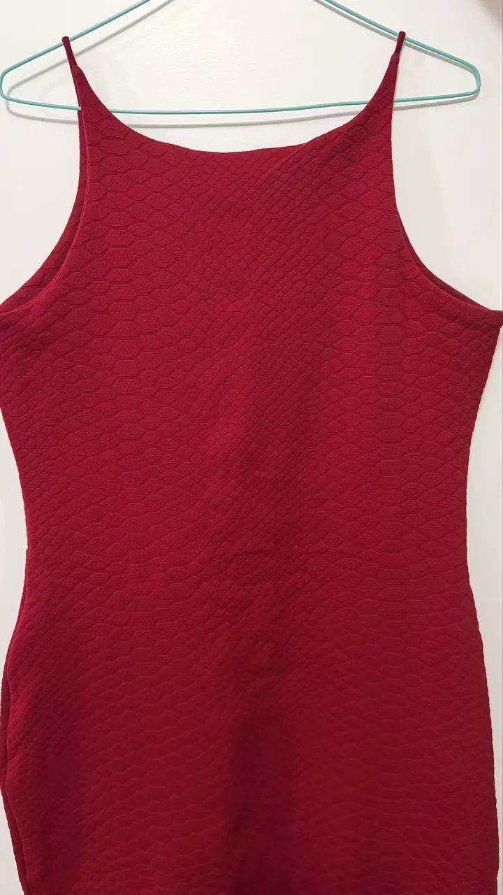 Vestido Vinho Damyller com decote  - Foto 4