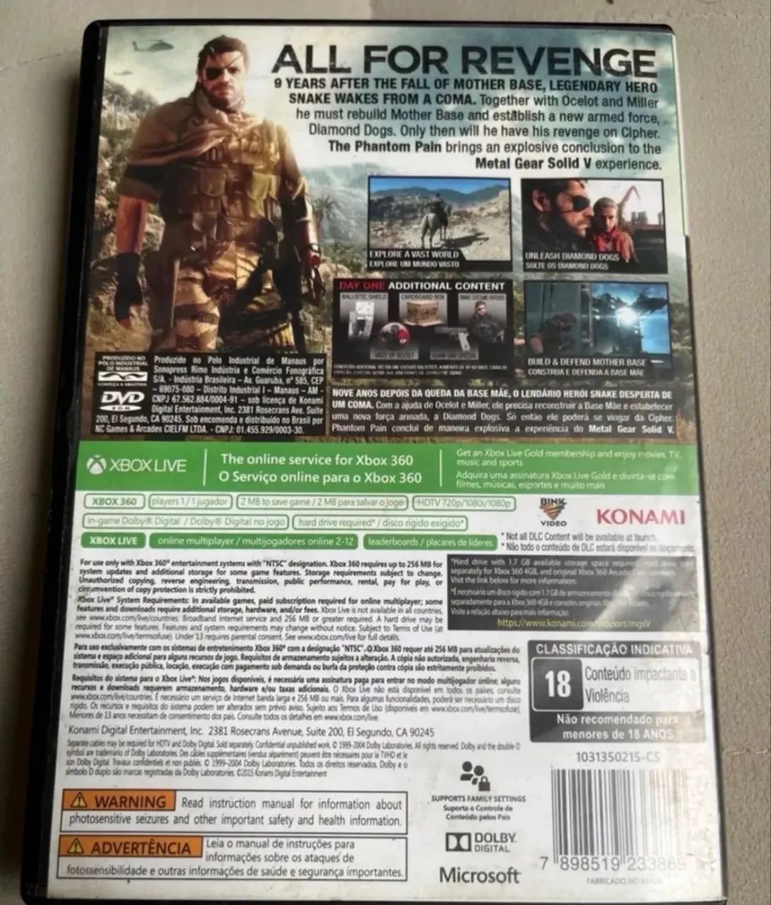 Metal Gear Solid V Phantom Pain - Xbox 360 Original e completo - Foto 4