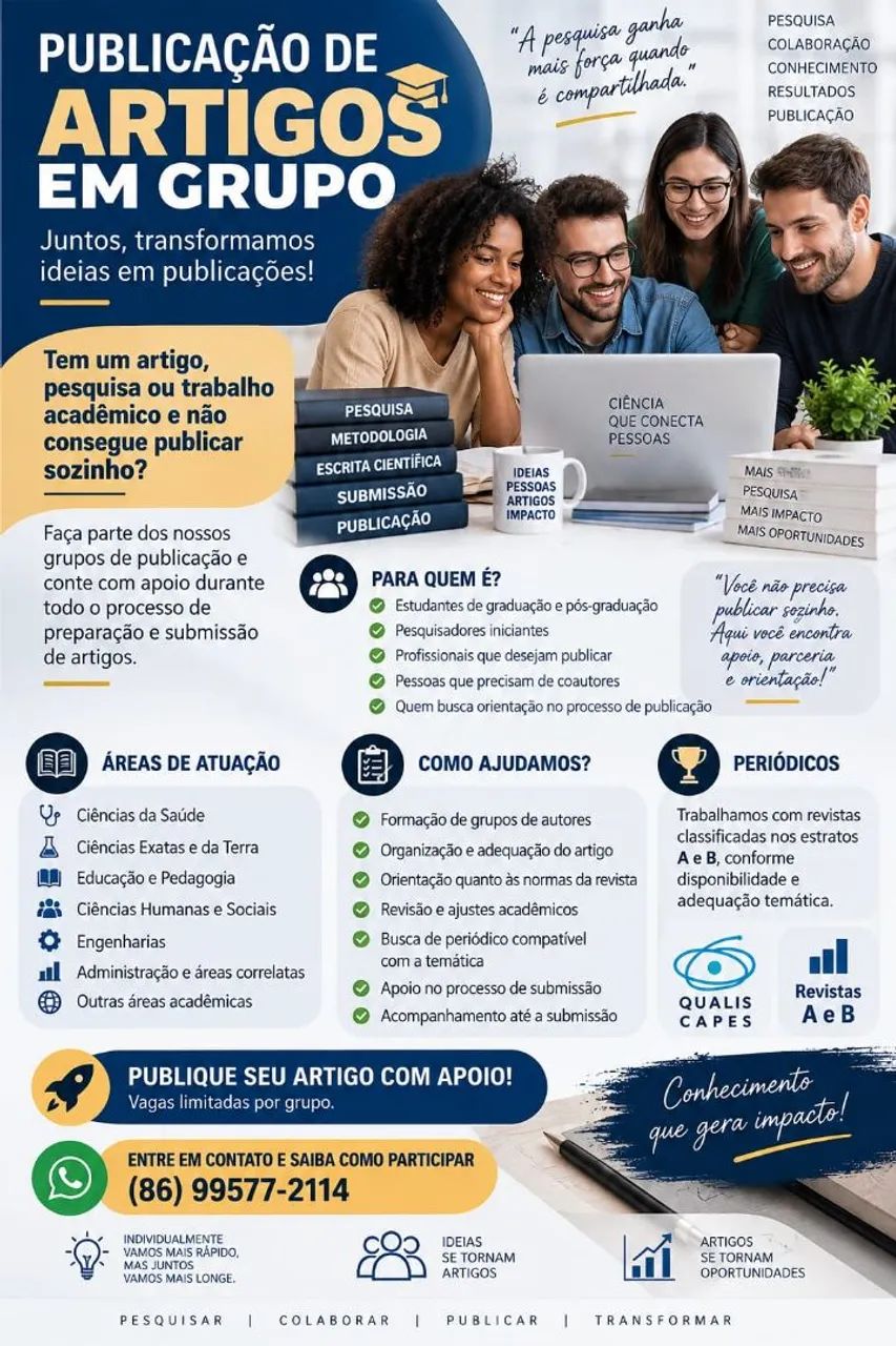 Publicação de artigos em grupo! 