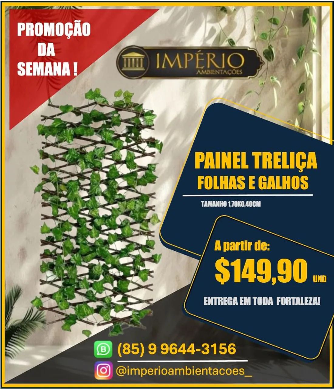 Treliça folhagens imperdível!