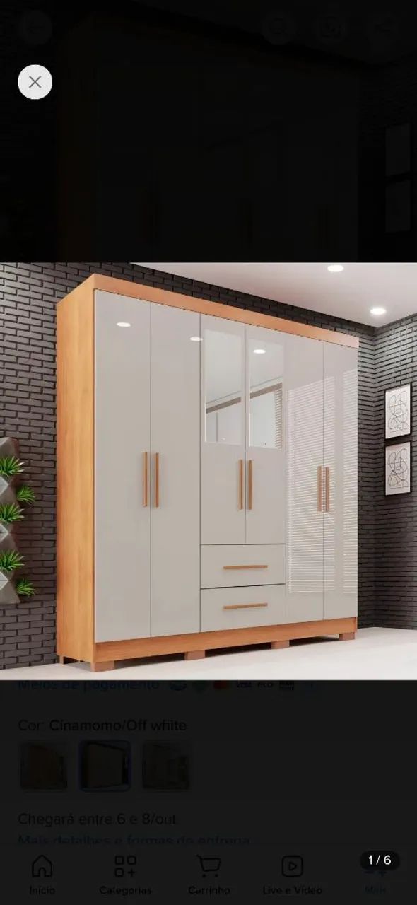 Guarda roupa casal lacrado 