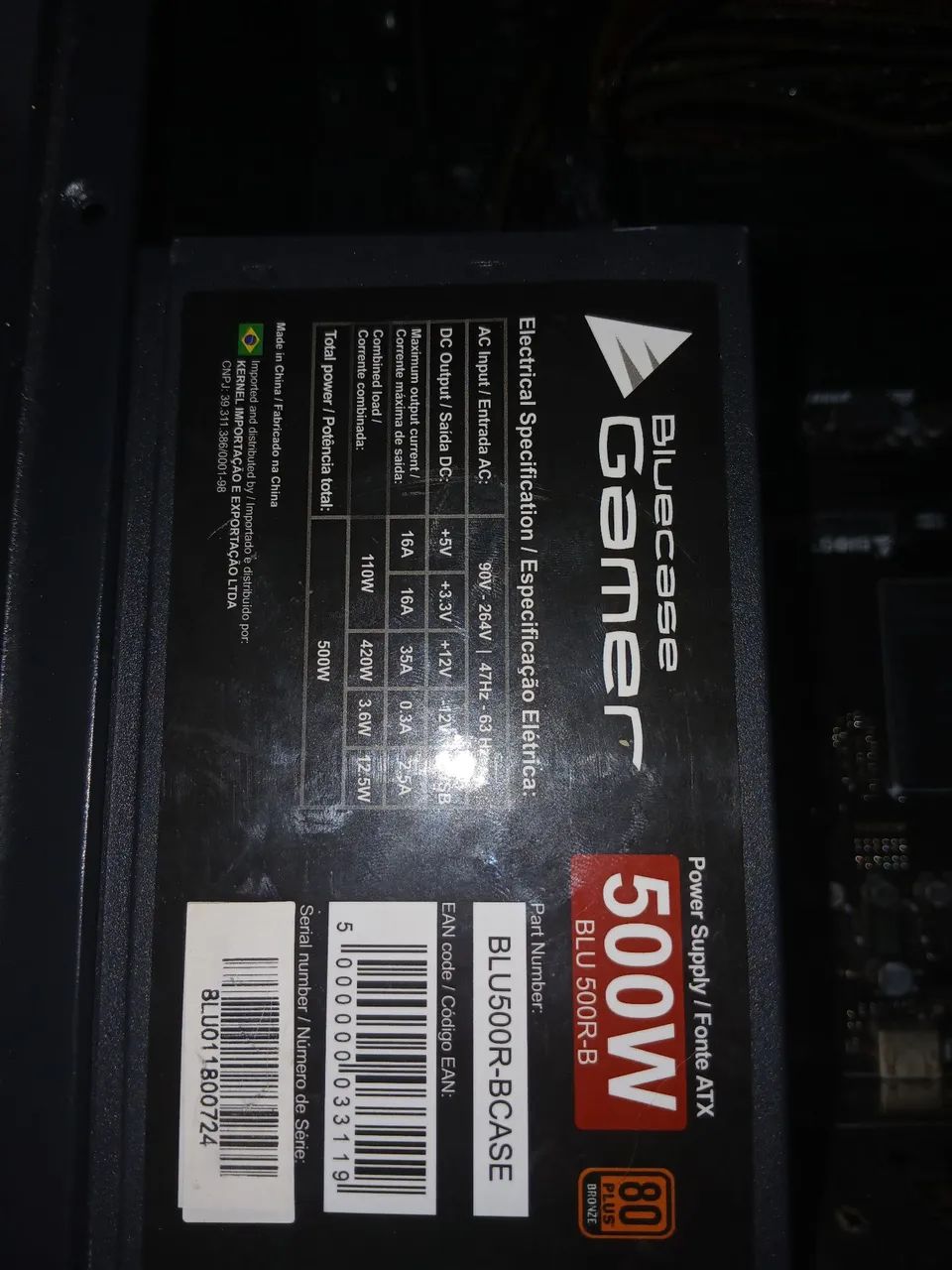 Fonte 500w conserto ou sucata
