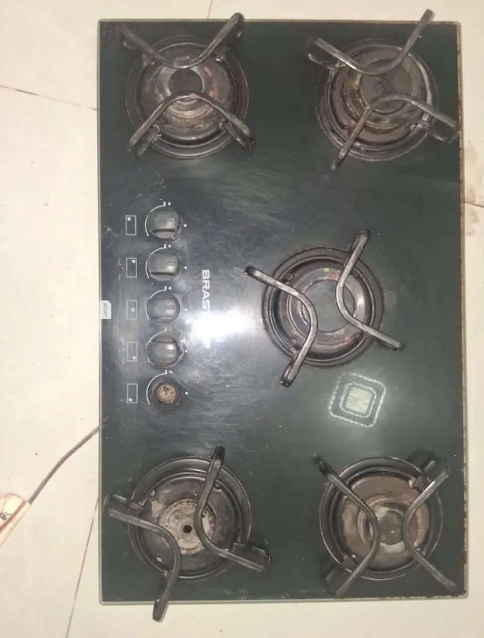 Cooktop com bancada de mármore 