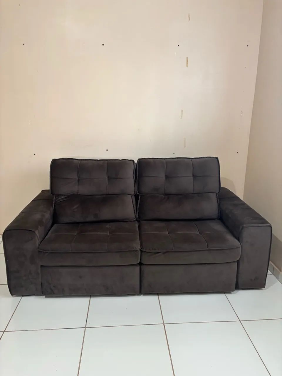 Sofá retrátil marrom  - Foto 2