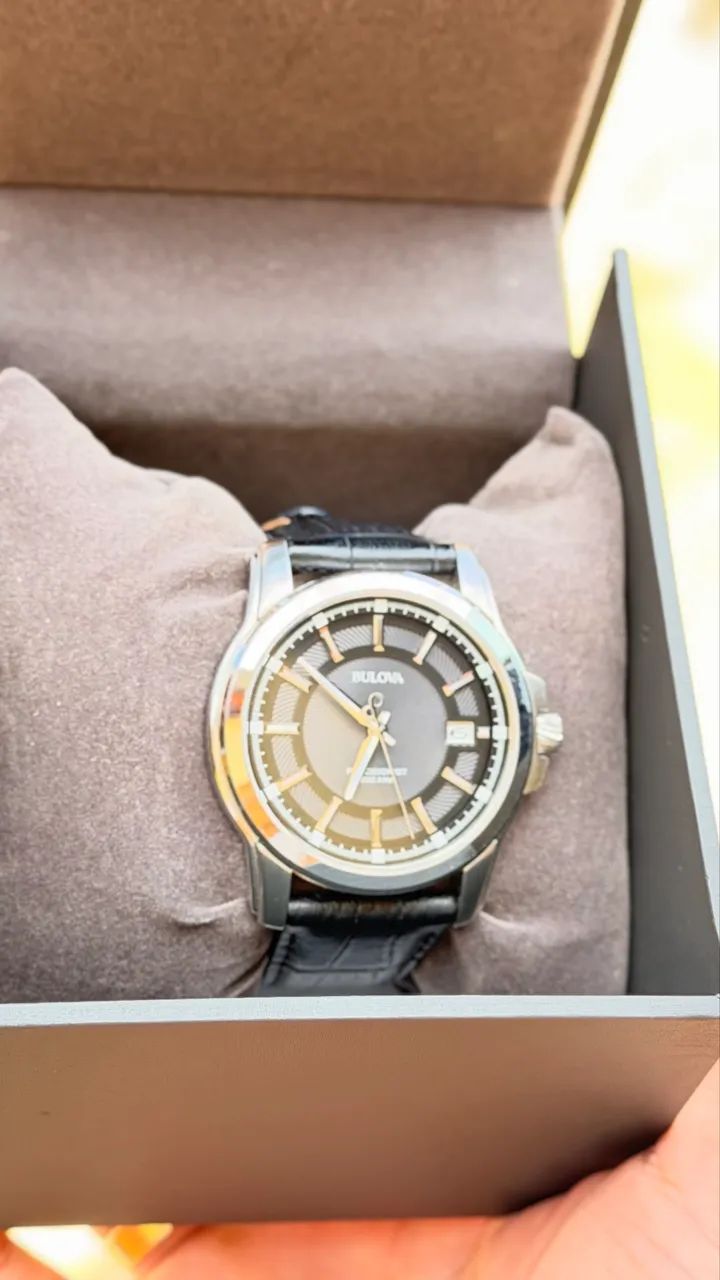 Bulova  96B158 Precisionist com pulseira de couro - Foto 4