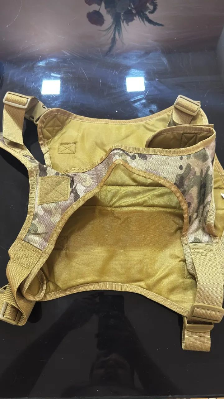 Colete Para Cachorro com Focinheira, Nylon, Fivelas Frontais de Ac?o (Camuflado, XL) - Foto 6