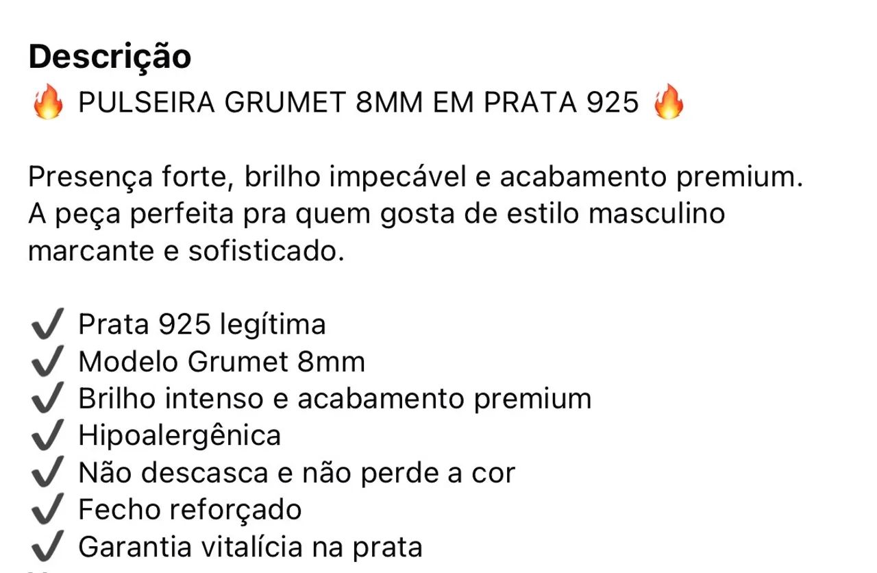 Prata de pulso 8 mm - Foto 2