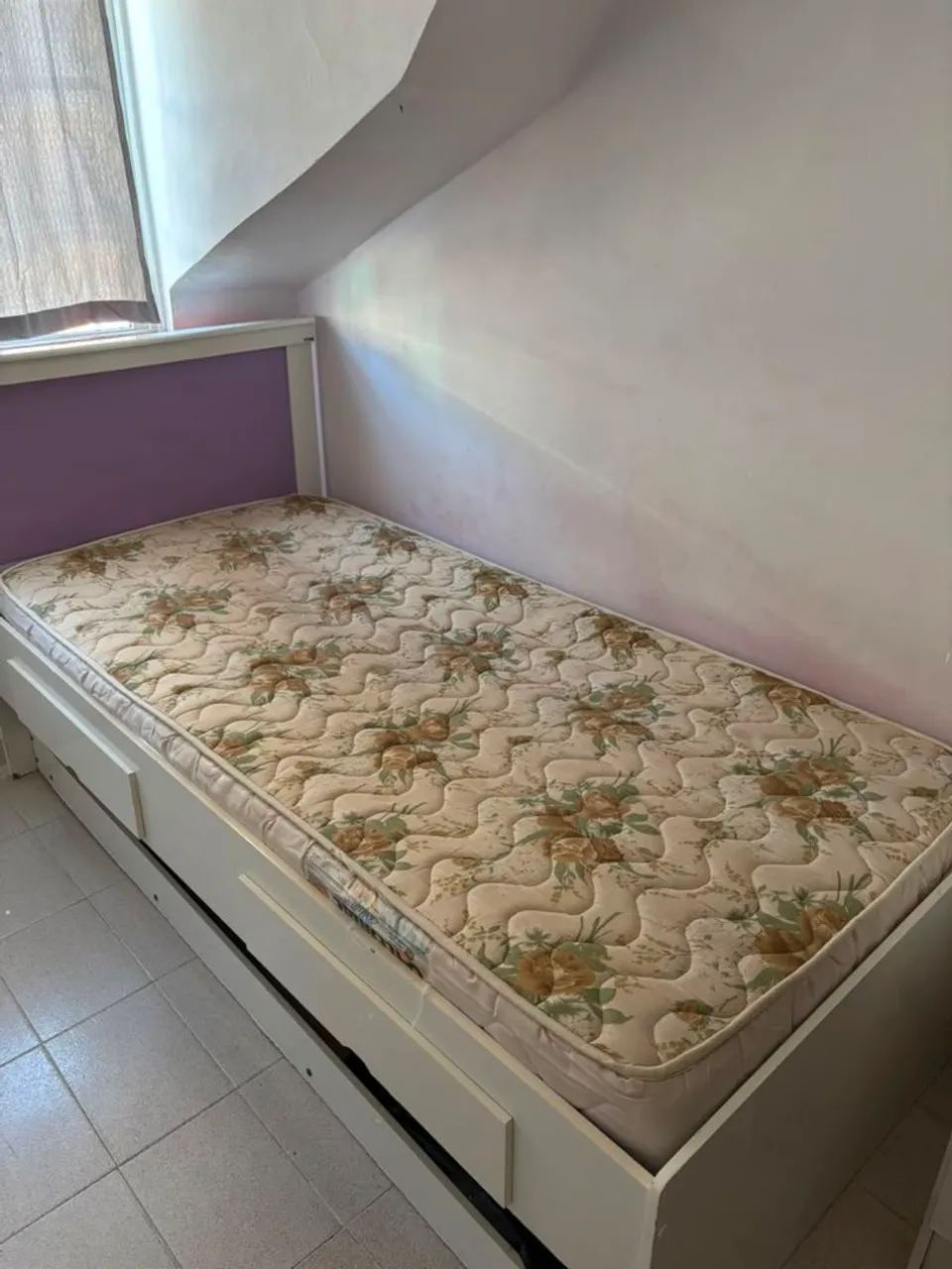 Bicama de Solteiro em MDF com 1 colchão Incluso - Foto 2