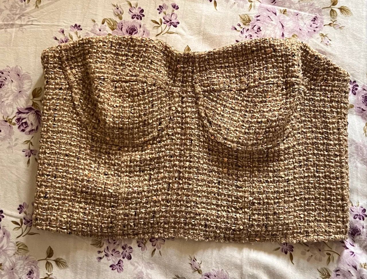 conjunto tweed dourado lelis