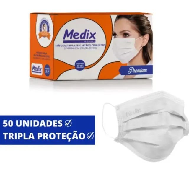 Máscara tripla proteção  - Foto 3